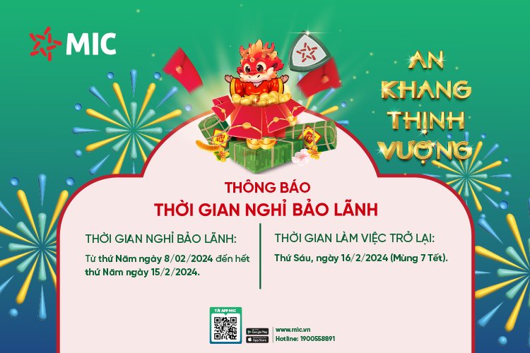 Thông báo lịch nghỉ dịch vụ bảo lãnh dịp Tết nguyên đán