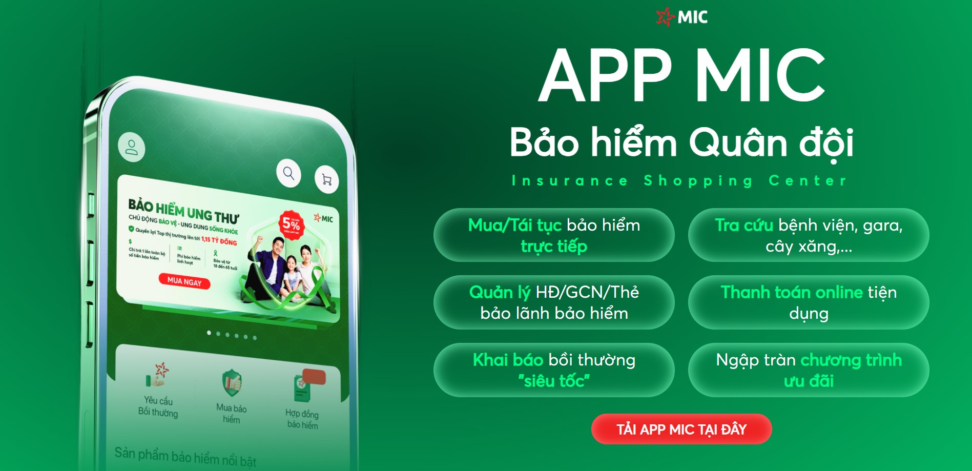 Tải App MIC Công ty Cổ phần Bảo hiểm Quân đội